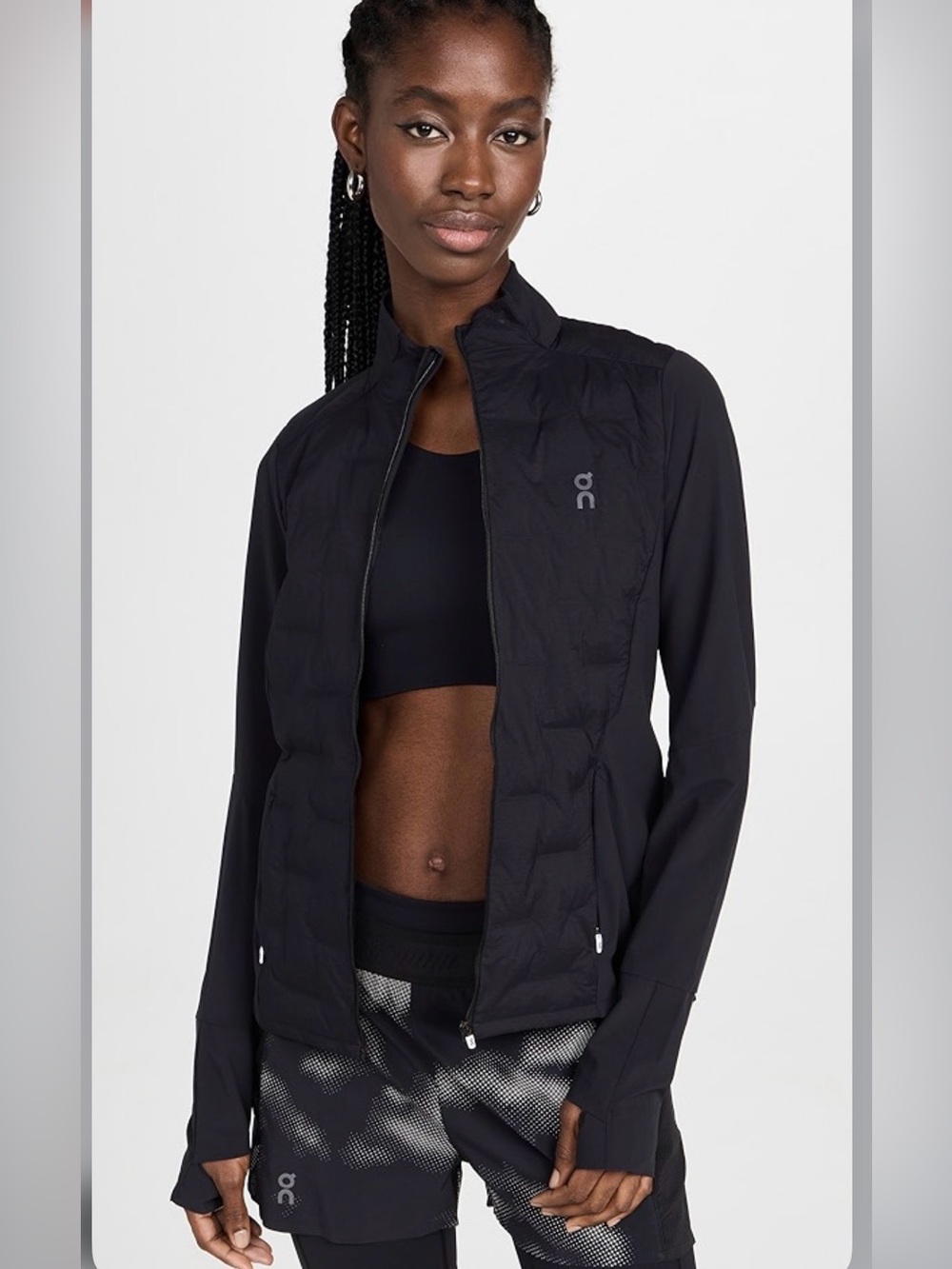 On Running Women's Black Quilted Front Lightweight Jacket